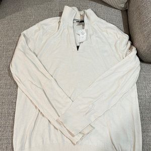 NWT mens quarter zip sweater size large